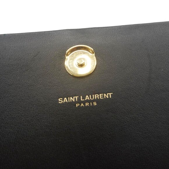 Yves Saint Laurent  Kate Python Leather Chain Crossbody Bag Black - Picture 14 of 16